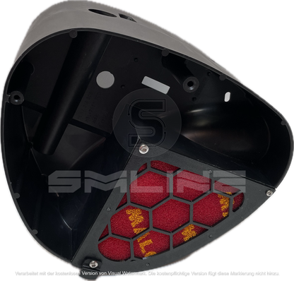 „Tuning Luftfilter montiert an Simson S51 – optimierte Luftzufuhr für Motor“