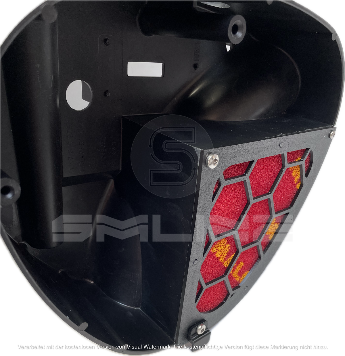 „Tuning Luftfilter montiert an Simson S51 – optimierte Luftzufuhr für Motor“