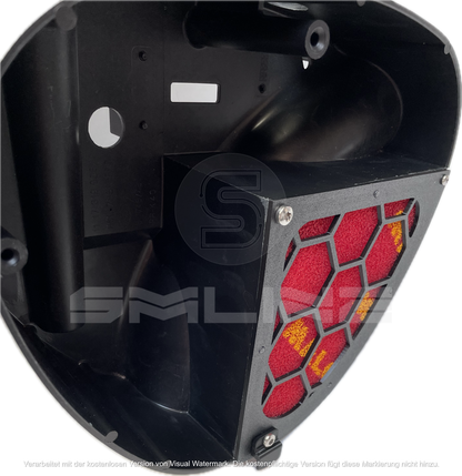 „Tuning Luftfilter montiert an Simson S51 – optimierte Luftzufuhr für Motor“